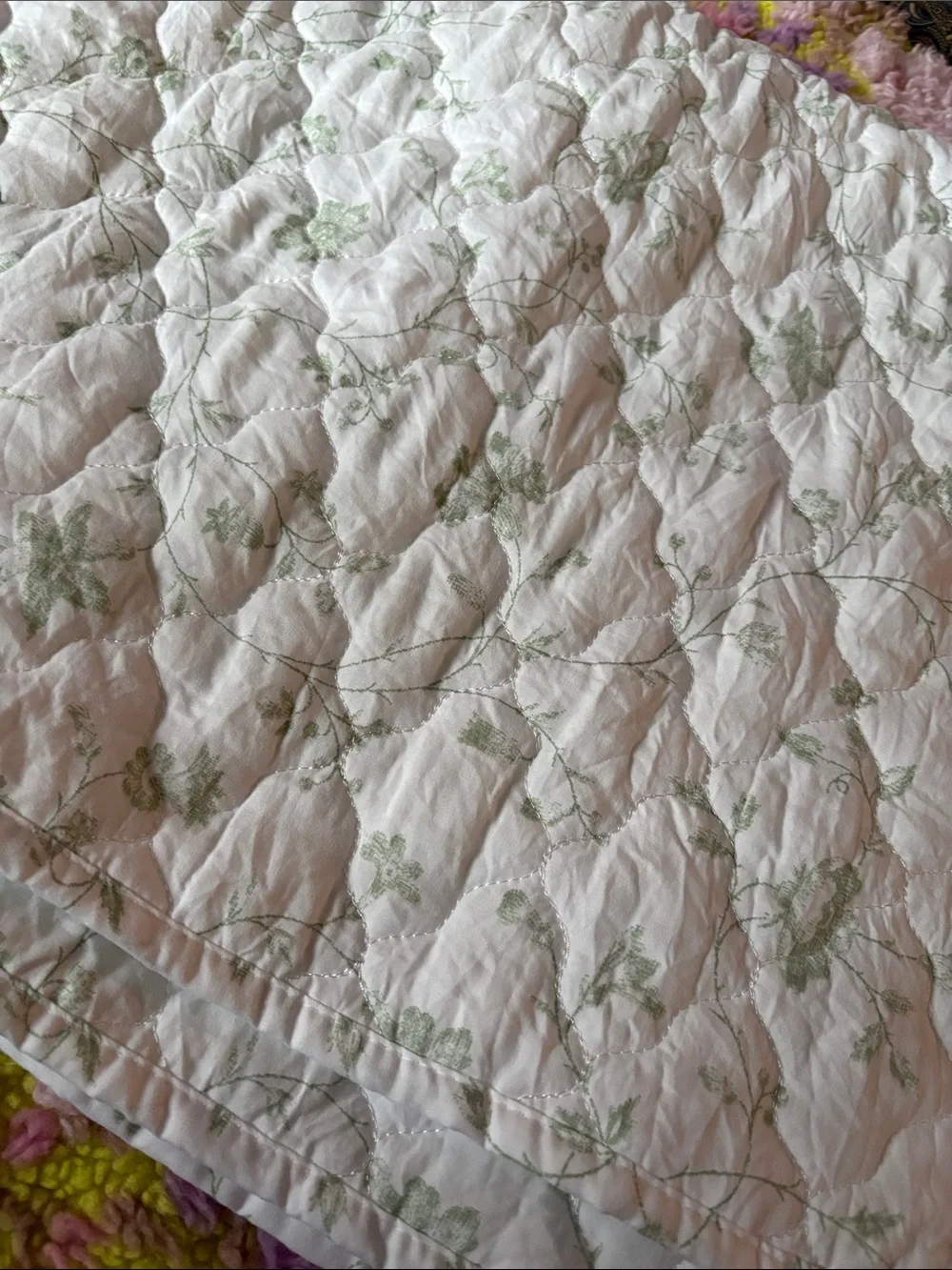 🕷️ Laura Ashley green floral KING SHAMS